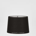 Linen Drum Lamp Shade Small Black