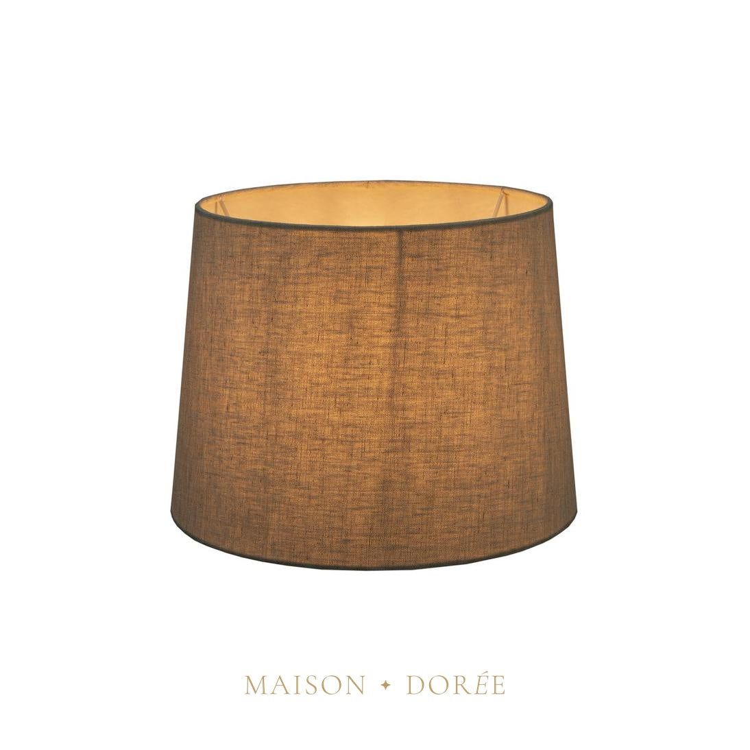 Linen Drum Lamp Shade Small Ivory