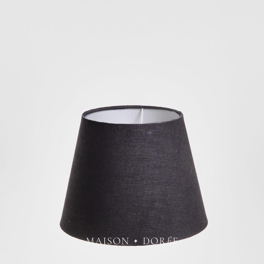 Linen Taper Lamp Shade Small Black