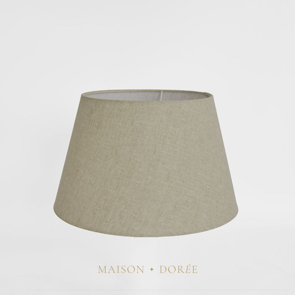 Linen Taper Lamp Shade Small Dark Natural