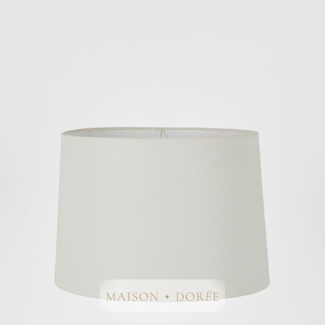 Linen Drum Lamp Shade Medium Textured Ivory