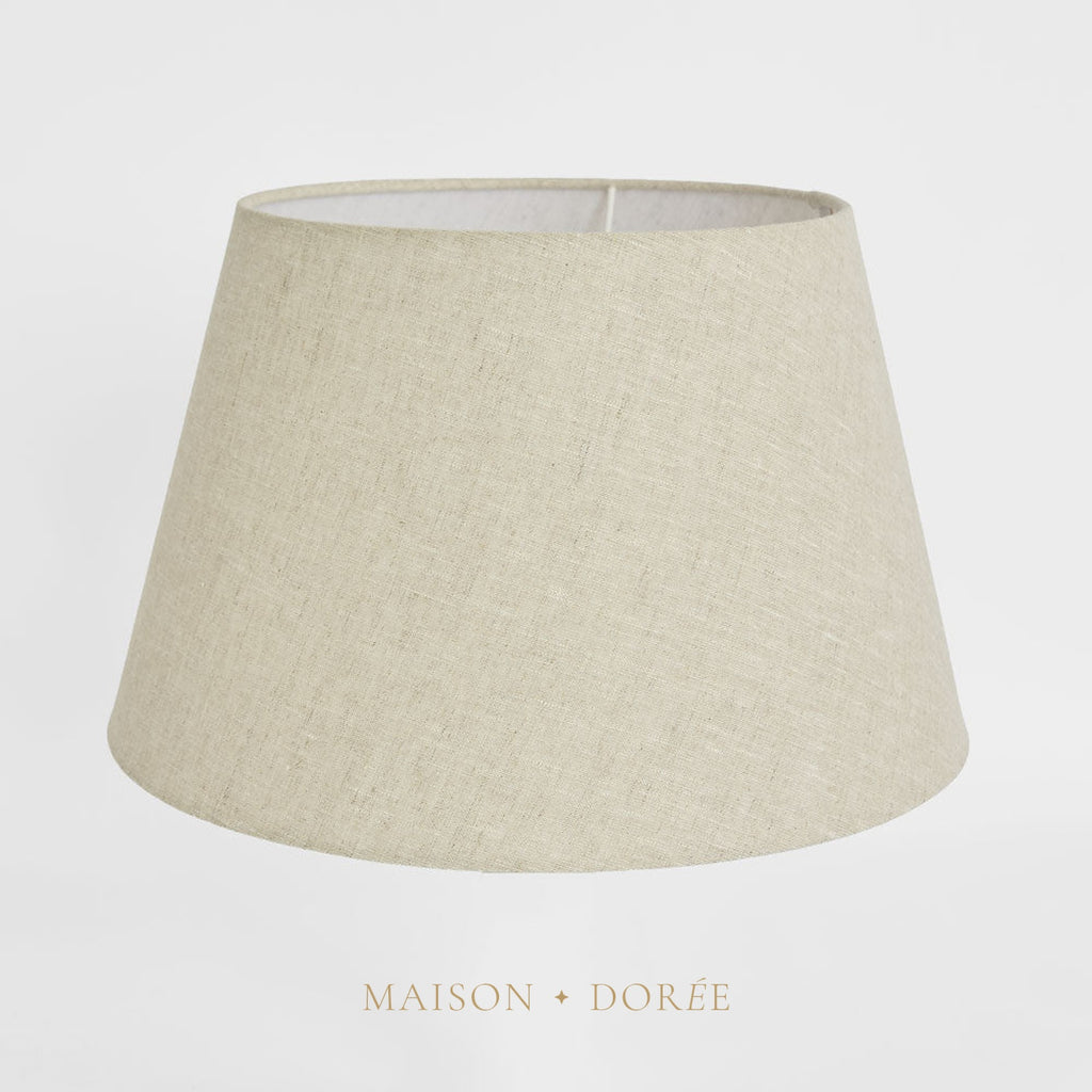 Linen Taper Lamp Shade Medium Light Natural