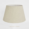Linen Taper Lamp Shade Medium Light Natural