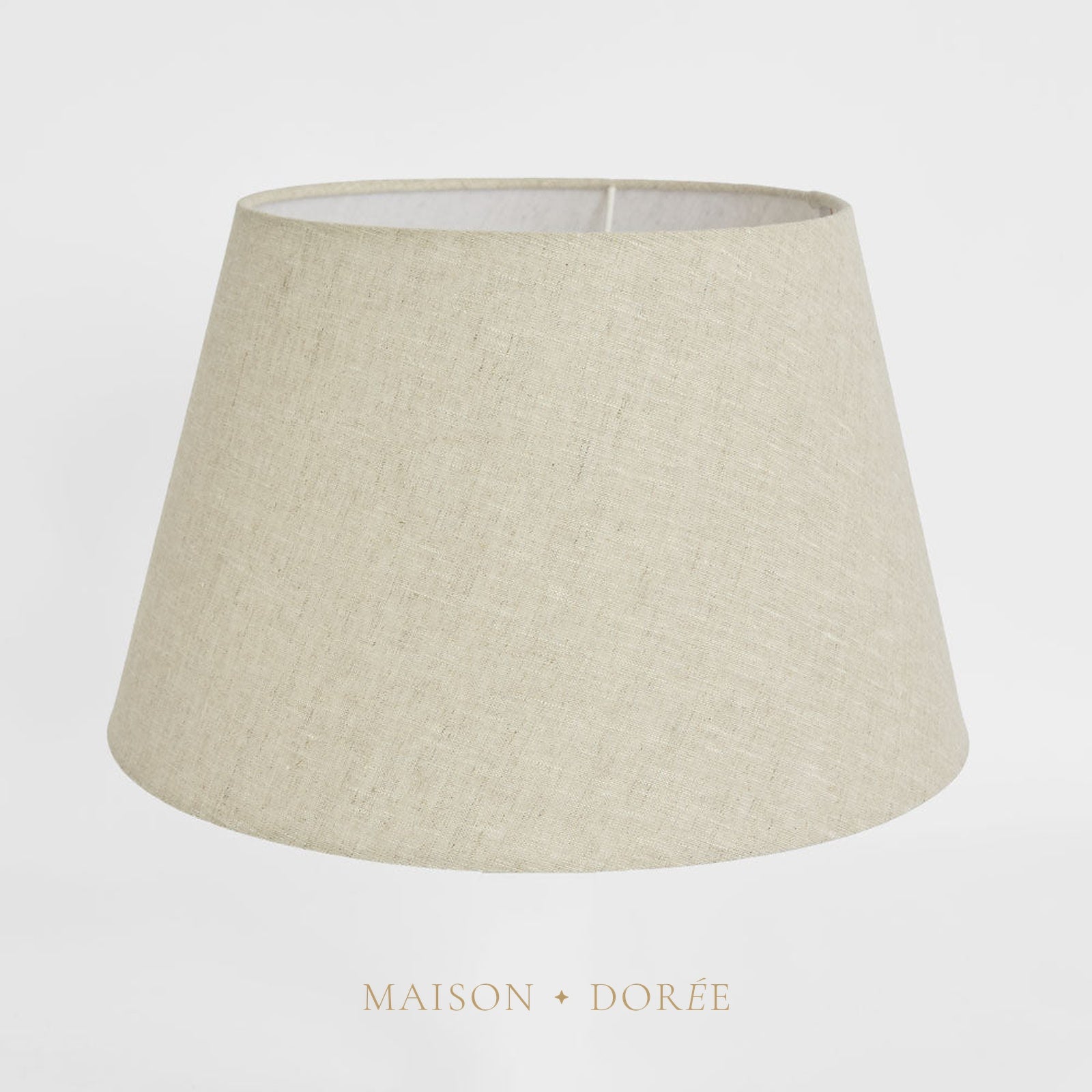Linen Taper Lamp Shade Medium Light Natural