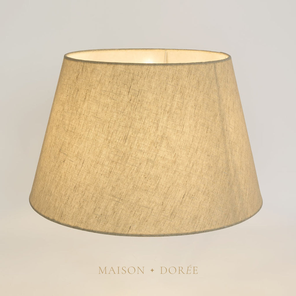 Linen Taper Lamp Shade Medium Light Natural