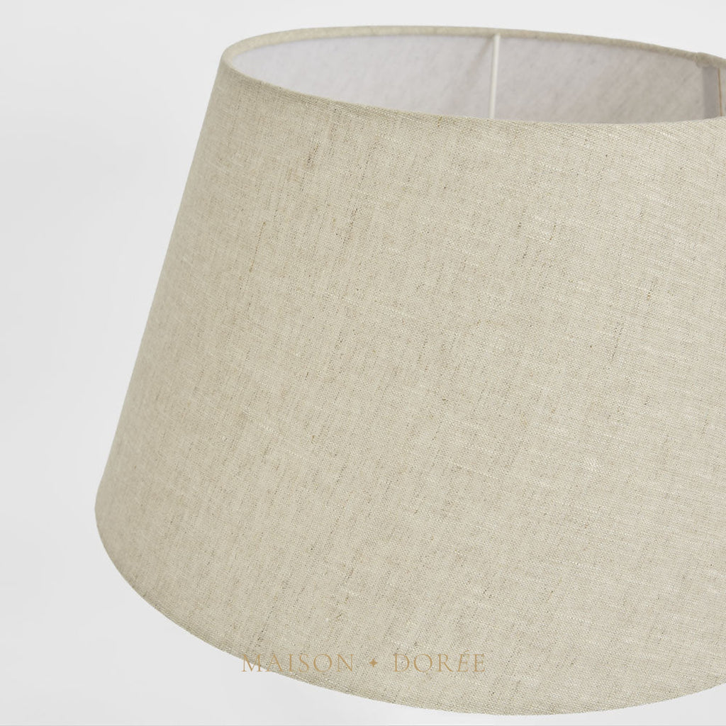 Linen Taper Lamp Shade Medium Light Natural