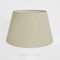 Linen Taper Lamp Shade Medium Dark Natural