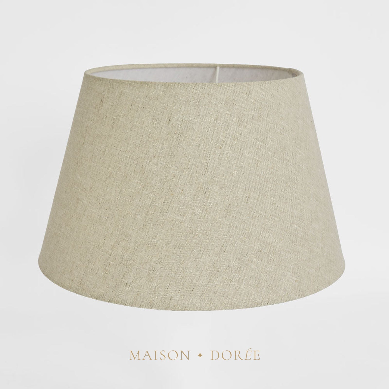 Linen Taper Lamp Shade Medium Dark Natural