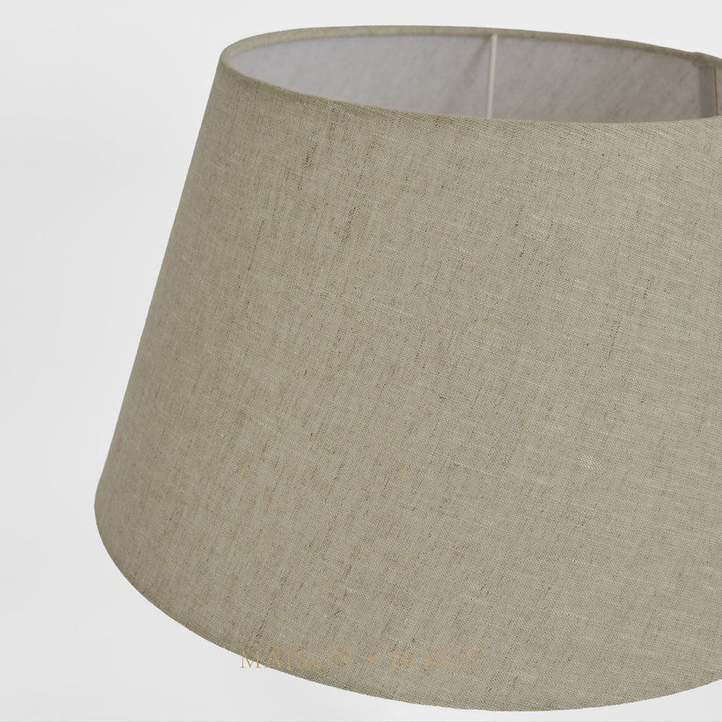 Linen Taper Lamp Shade Medium Dark Natural