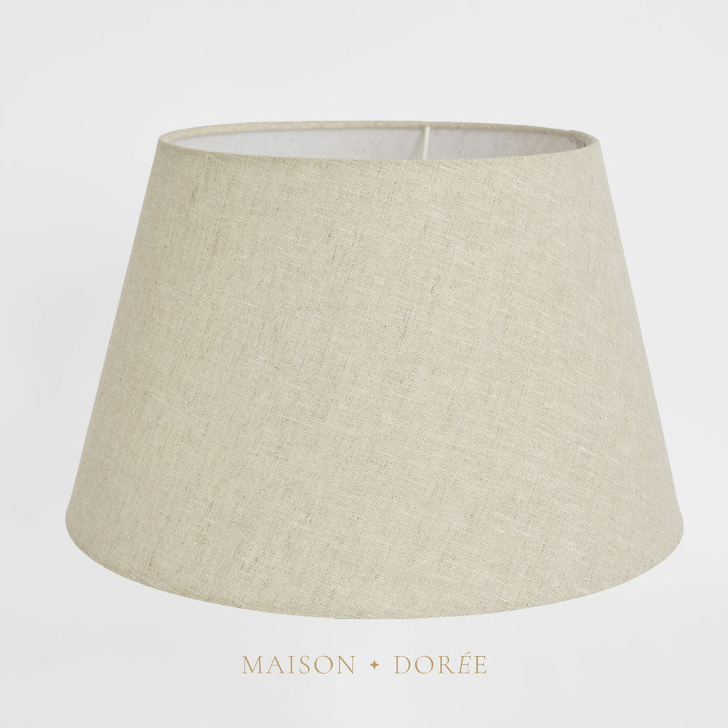 Linen Taper Lamp Shade Large Light Natural