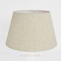 Linen Taper Lamp Shade Large Light Natural