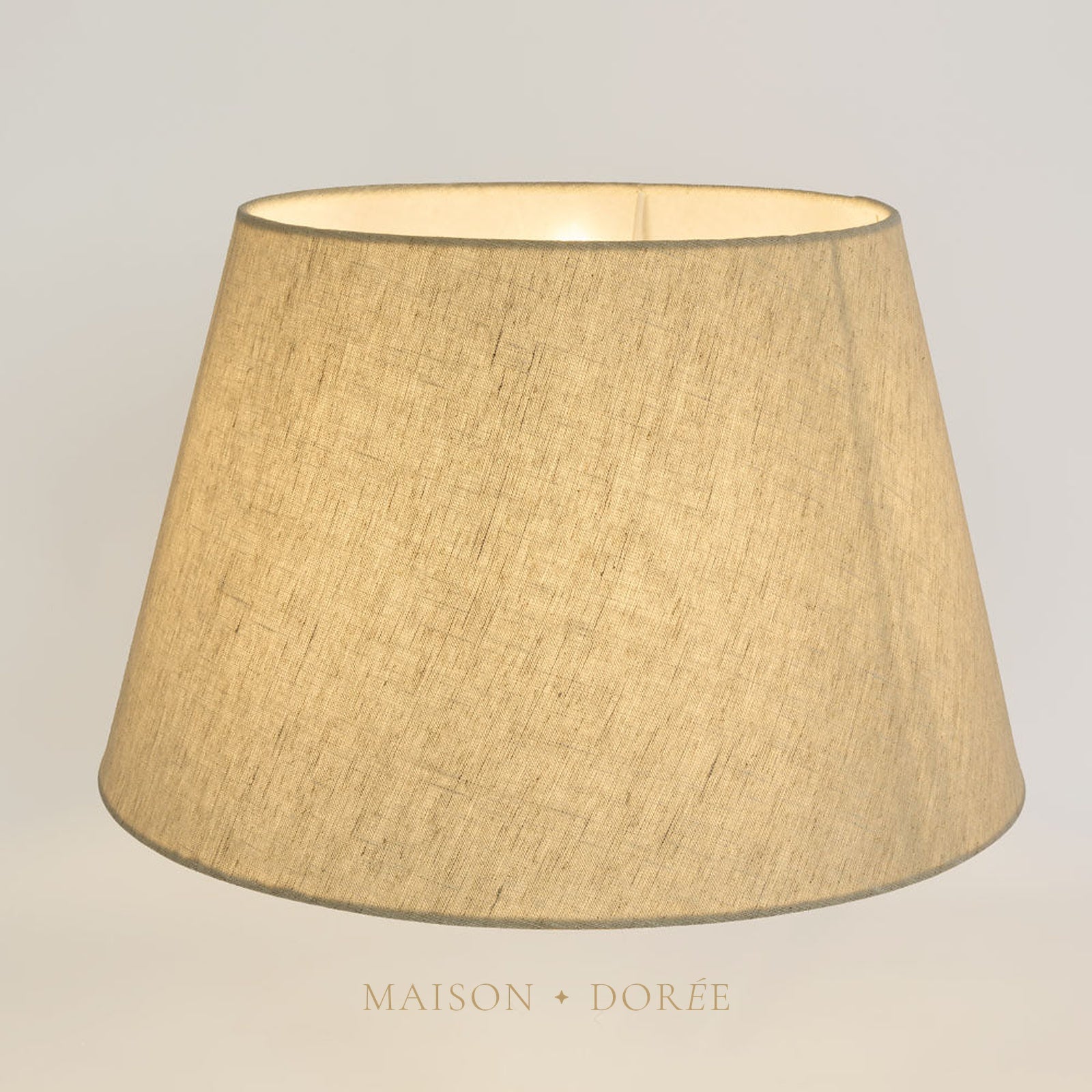 Linen Taper Lamp Shade Large Light Natural