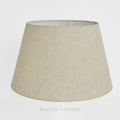 Linen Taper Lamp Shade Large Dark Natural