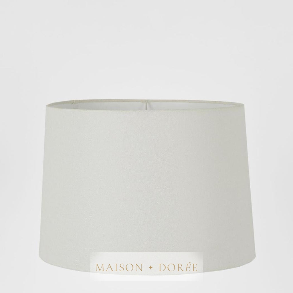Linen Drum Lamp Shade Large Ivory