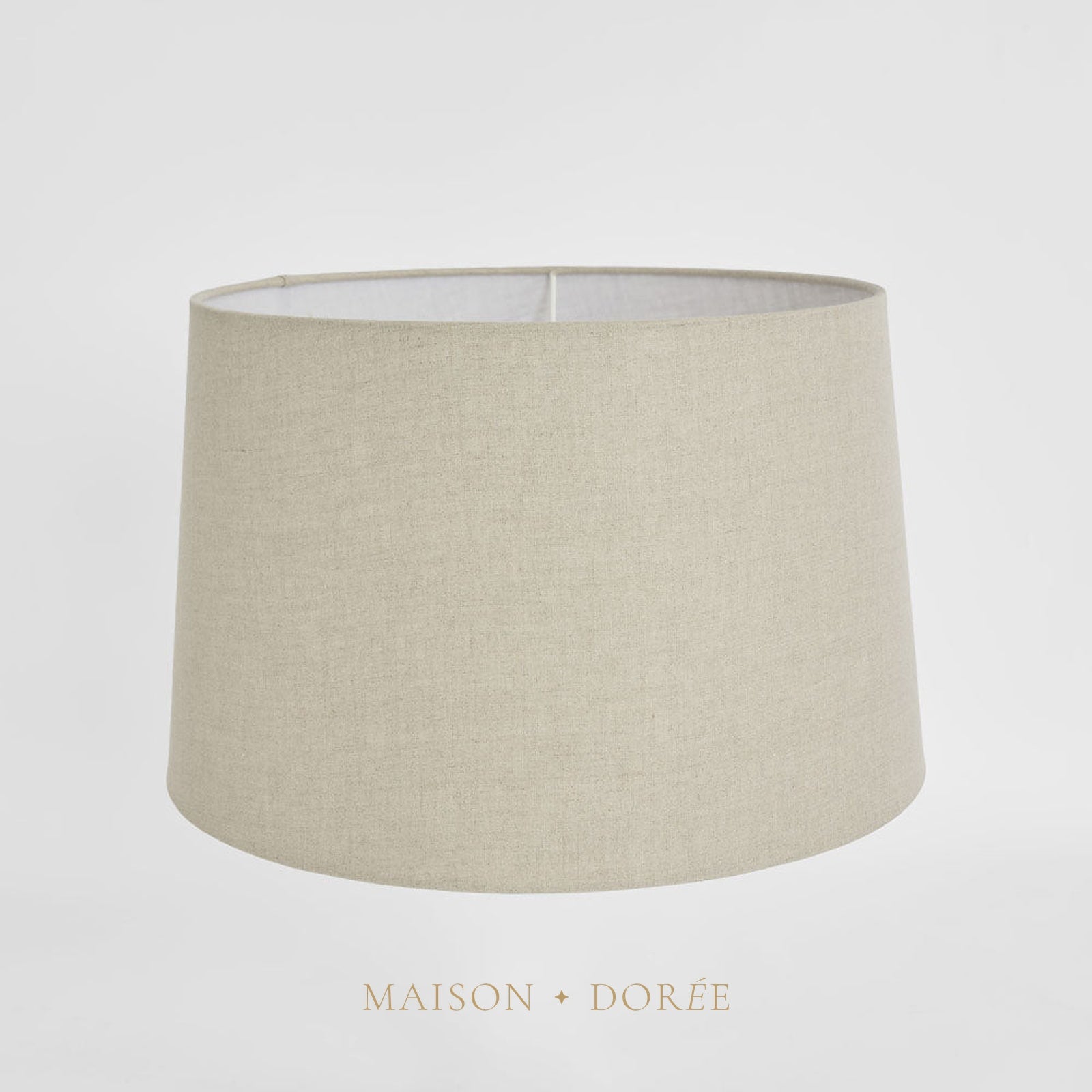 Linen Drum Lamp Shade Large Light Natural
