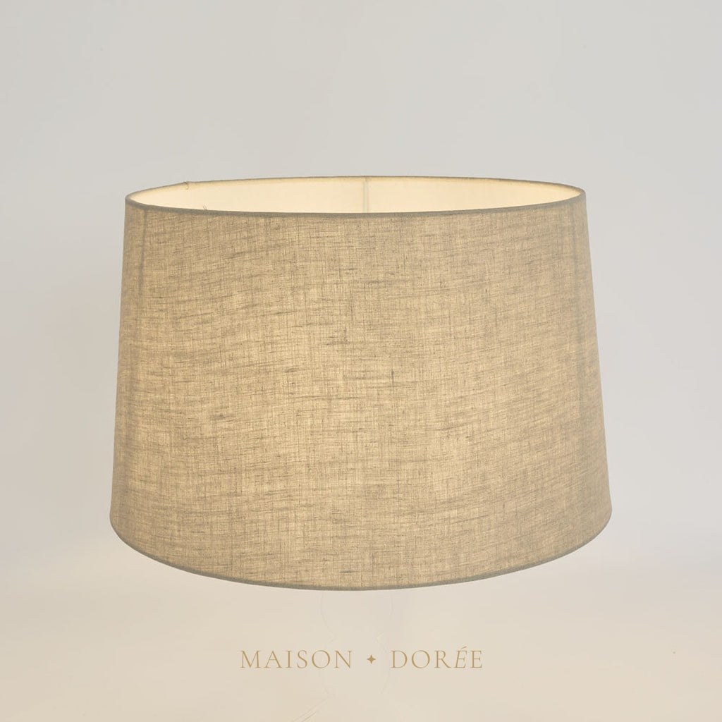 Linen Drum Lamp Shade Large Light Natural