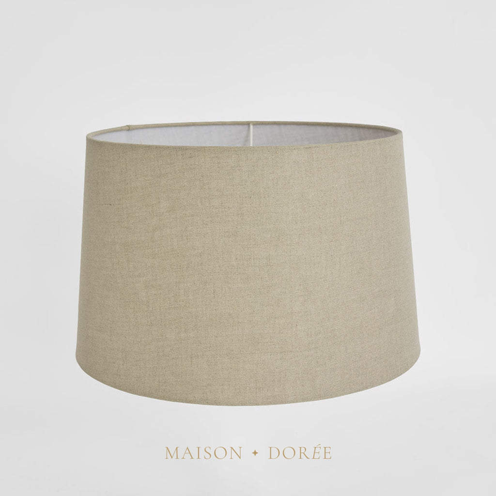 Linen Drum Lamp Shade Large Natural | 40cm | Premium Quality | Home Decor