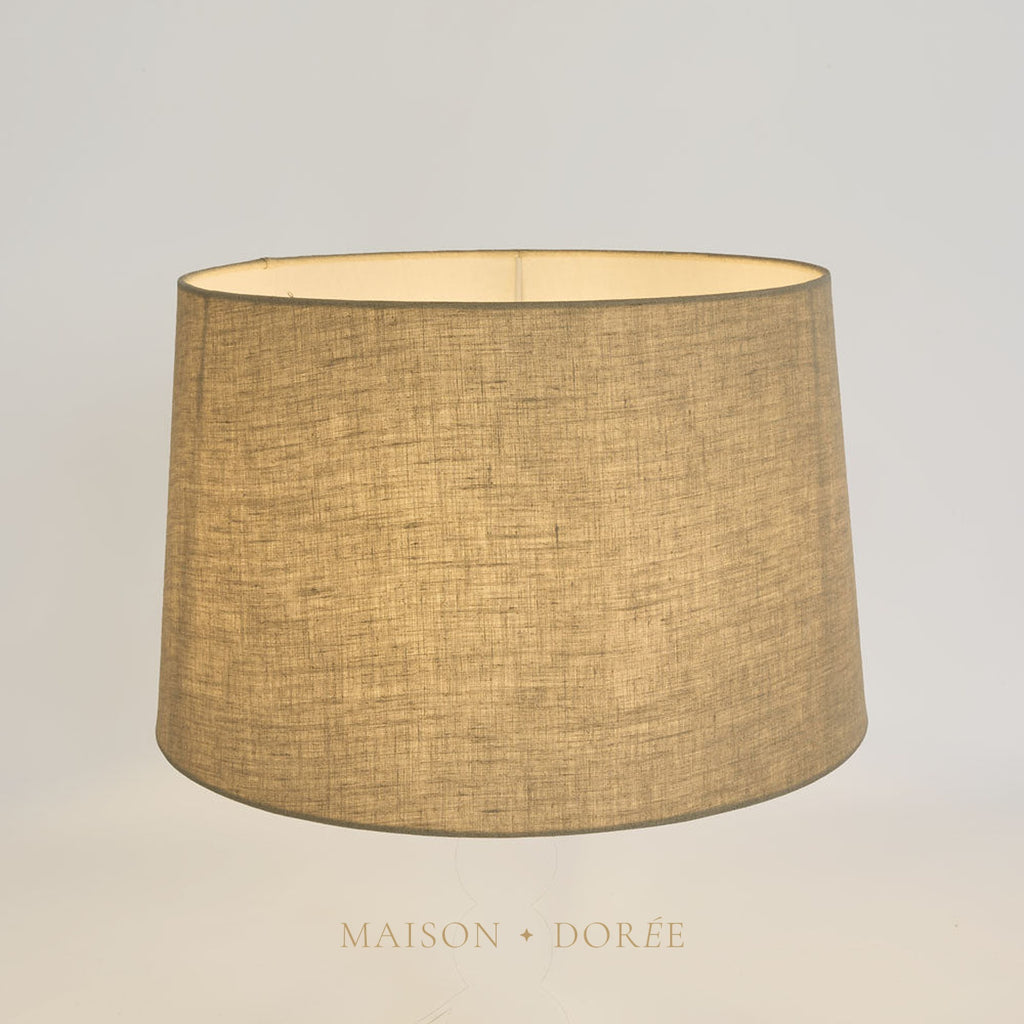 Linen Drum Lamp Shade Large Natural | 40cm | Premium Quality | Home Decor