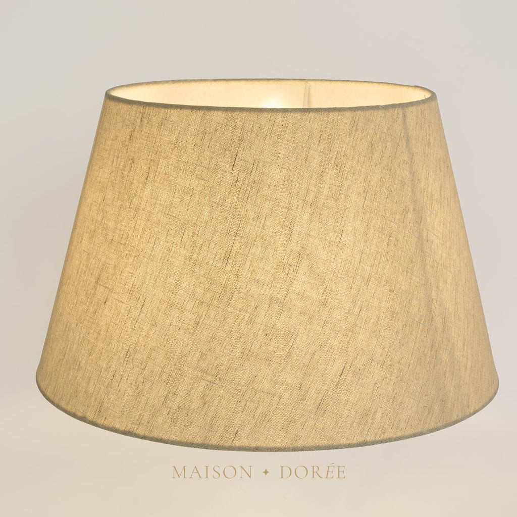 Linen Taper Lamp Shade XL Light Natural