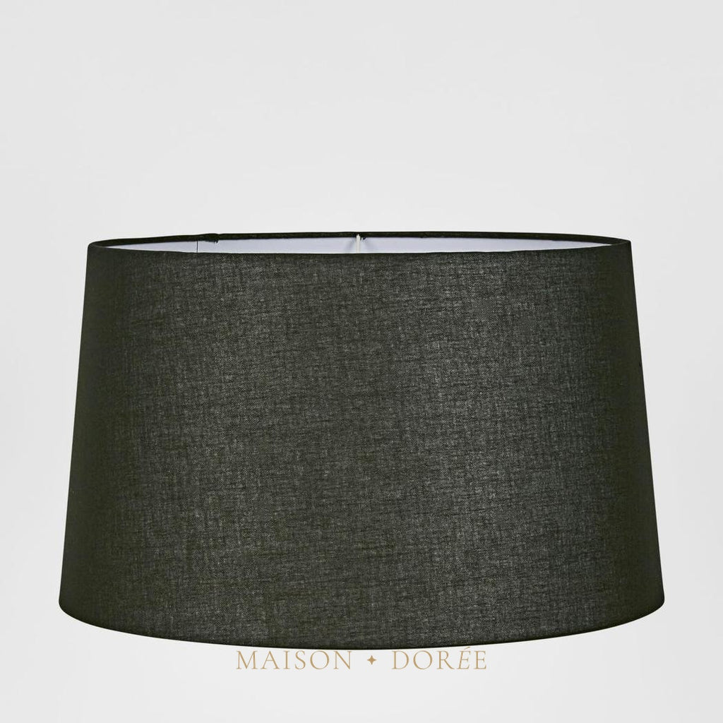 Linen Drum Lamp Shade XL Black