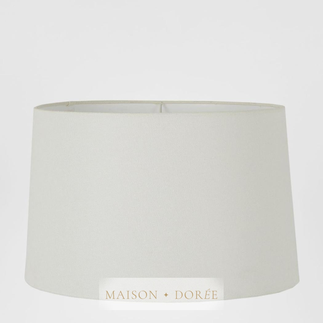 Linen Drum Lamp Shade XL Ivory
