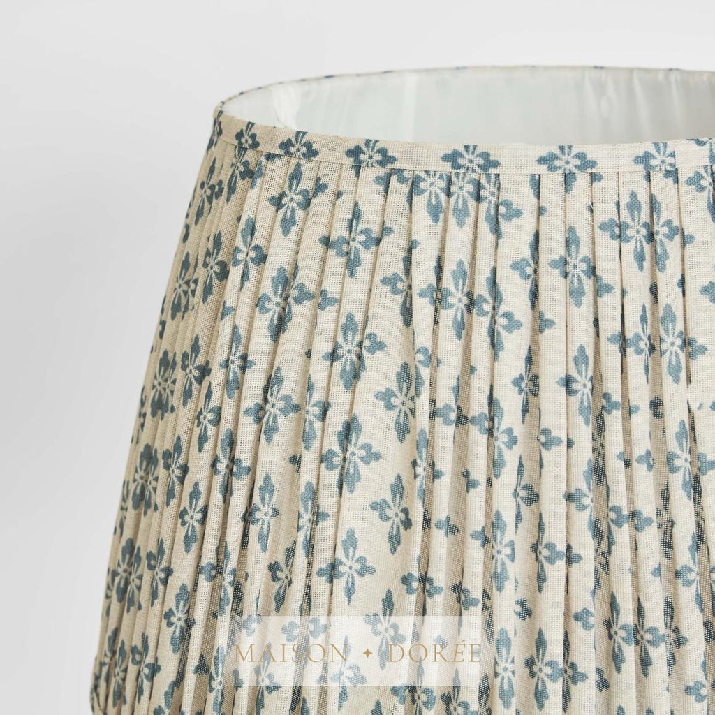 Viscose Linen Drum Lamp Shade XL Blue