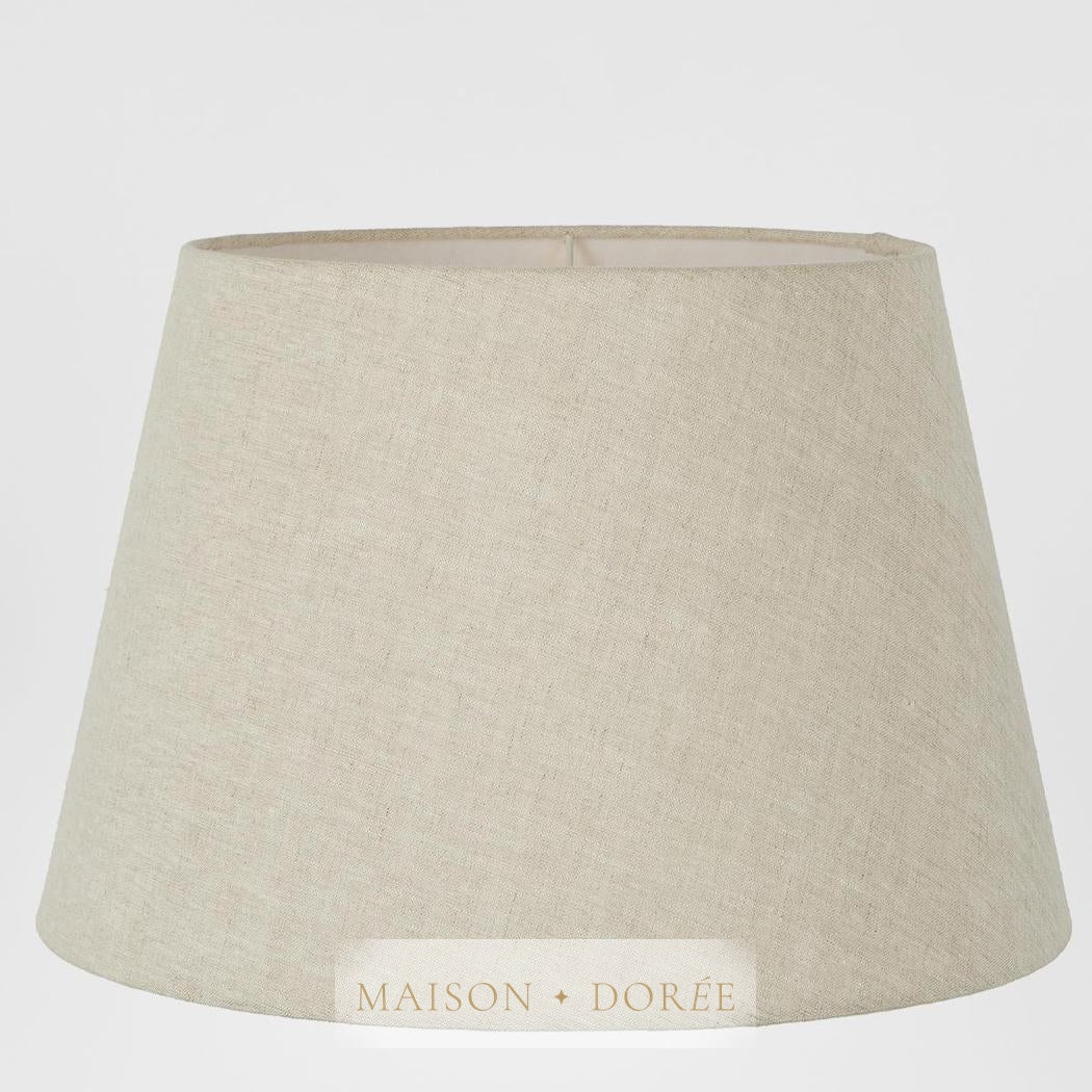 Linen Taper Lamp Shade XXL Light Natural
