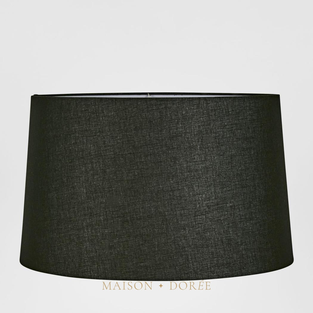 Linen Drum Lamp Shade XXL Black