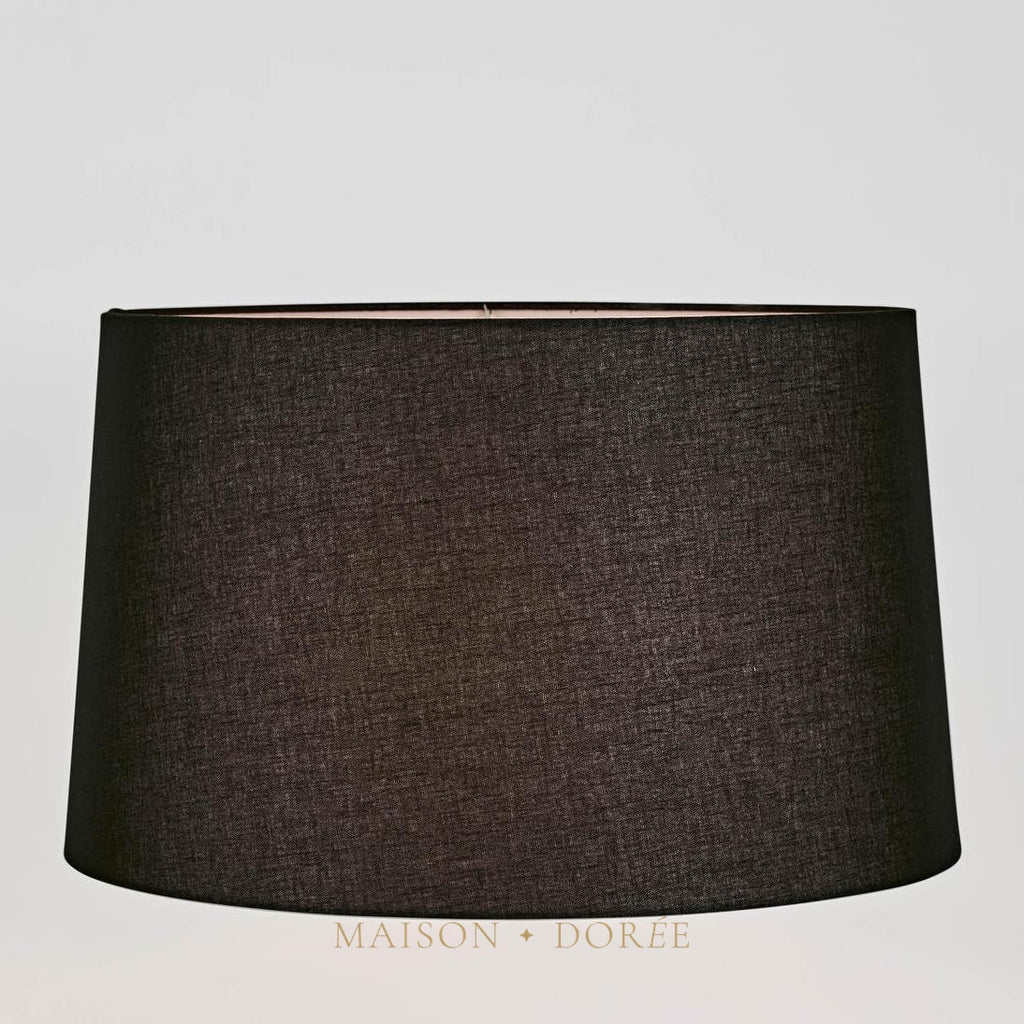 Linen Drum Lamp Shade XXL Black