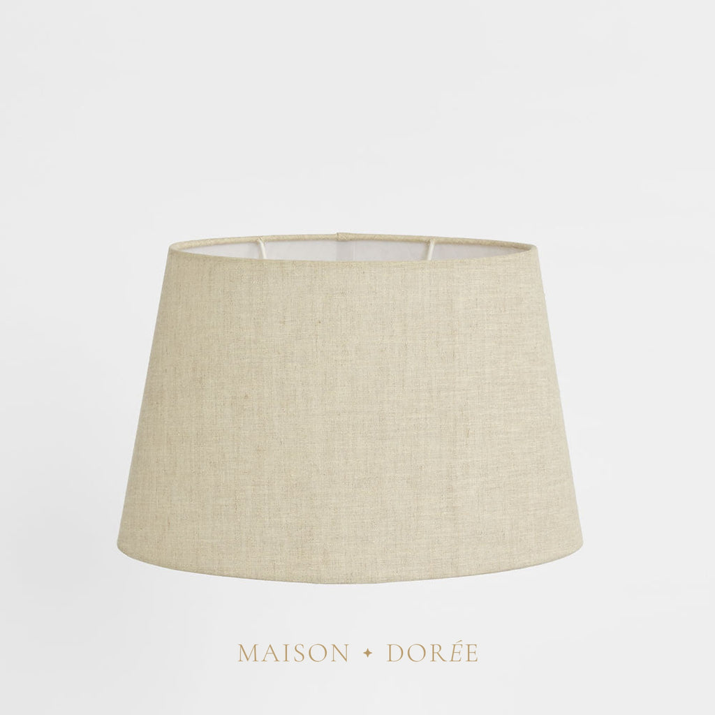 Linen Oval Lamp Shade Medium Light Natural
