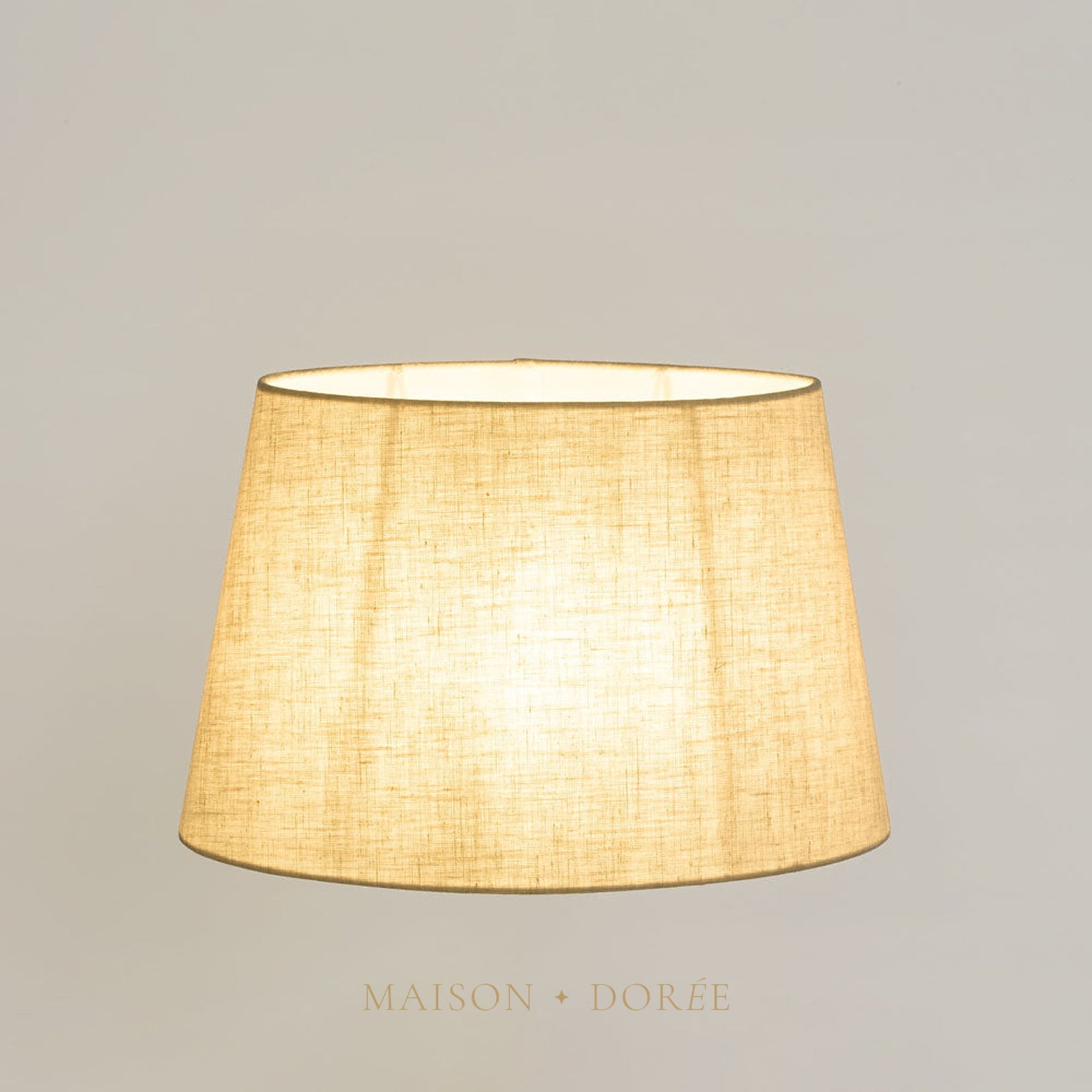 Linen Oval Lamp Shade Medium Light Natural