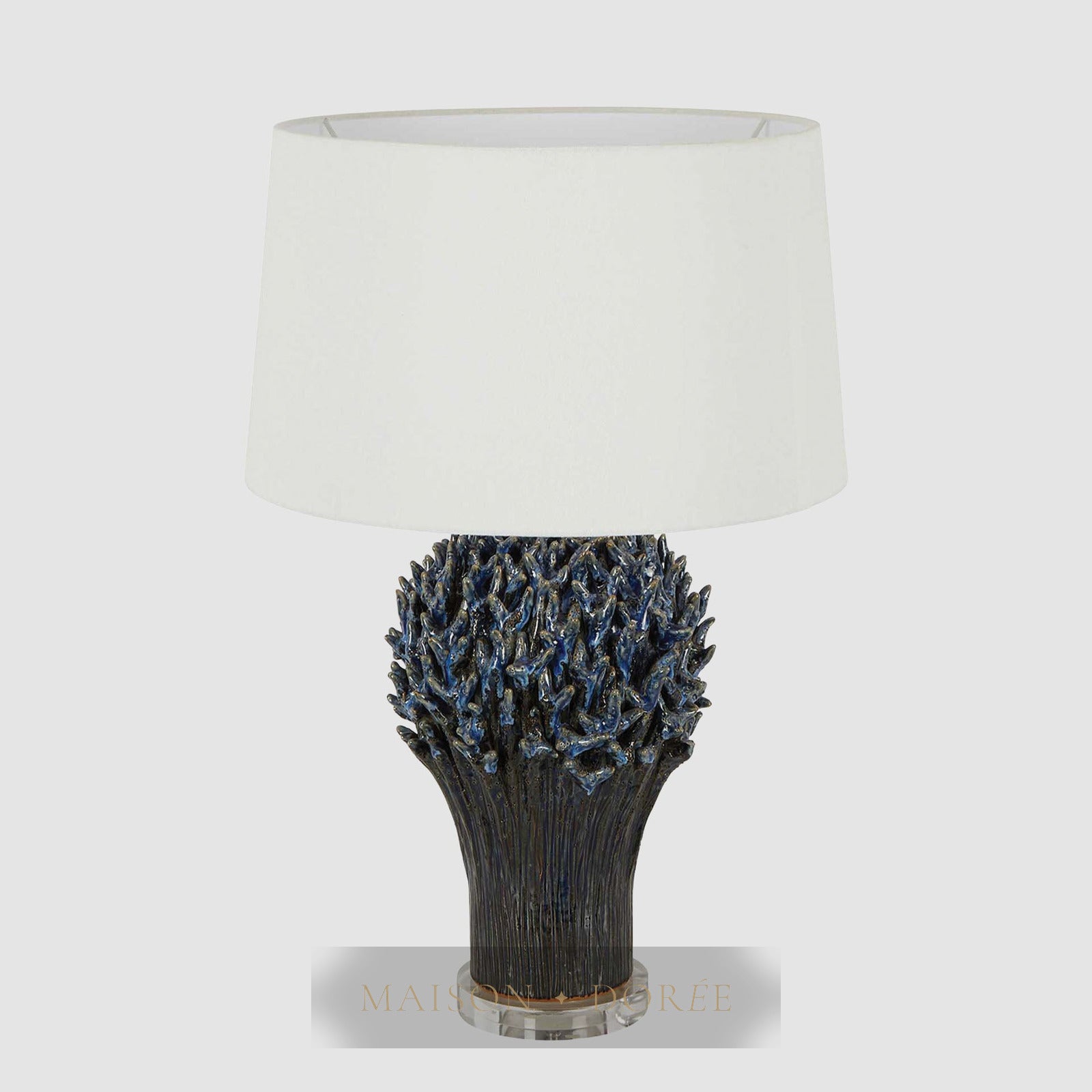 Staghorn Coral Ceramic Table Lamp Base Blue- Base Only
