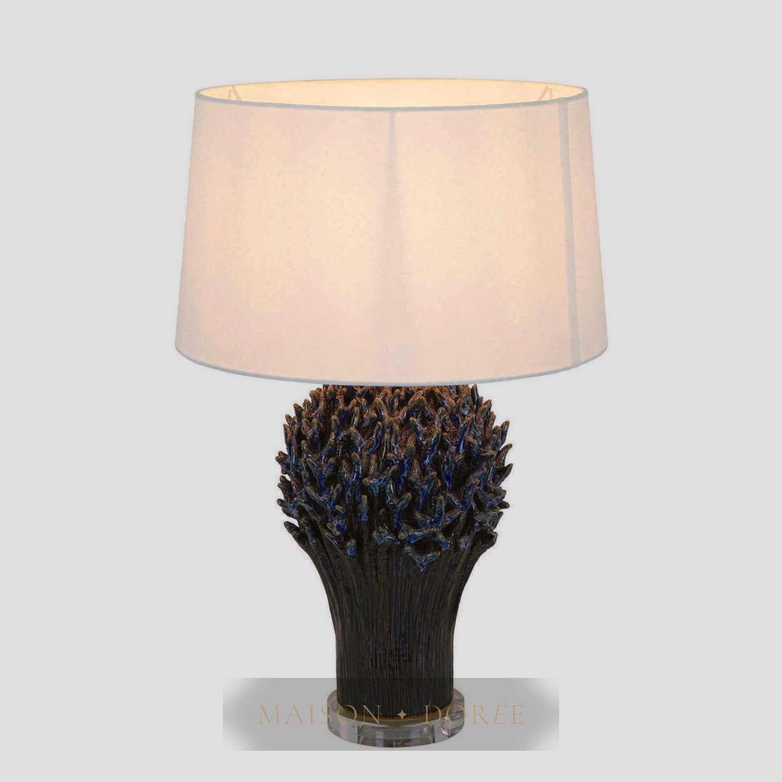 Staghorn Coral Ceramic Table Lamp Base Blue- Base Only