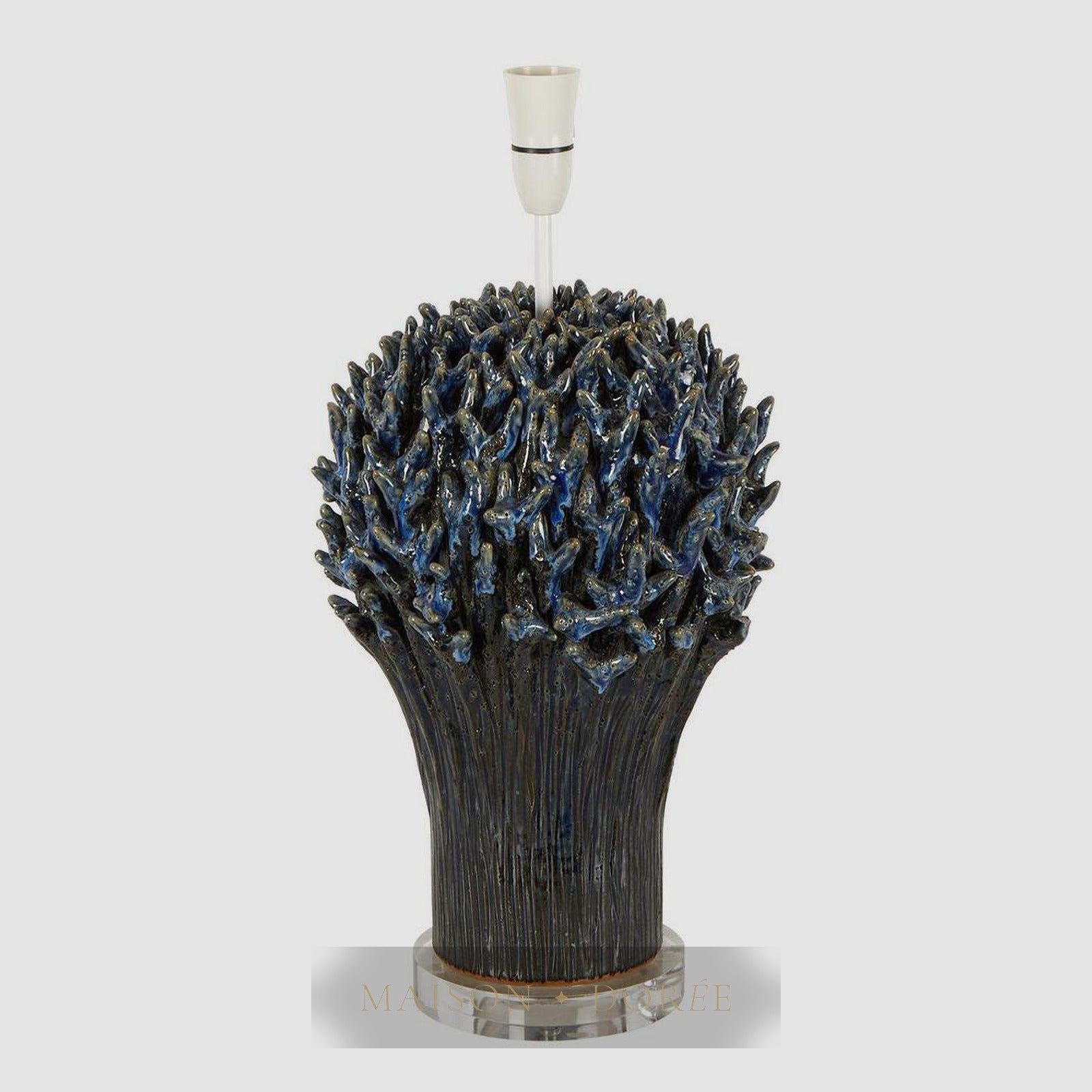 Staghorn Coral Ceramic Table Lamp Base Blue- Base Only