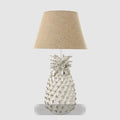 Pineapple Ceramic Table Lamp Base White- Base Only