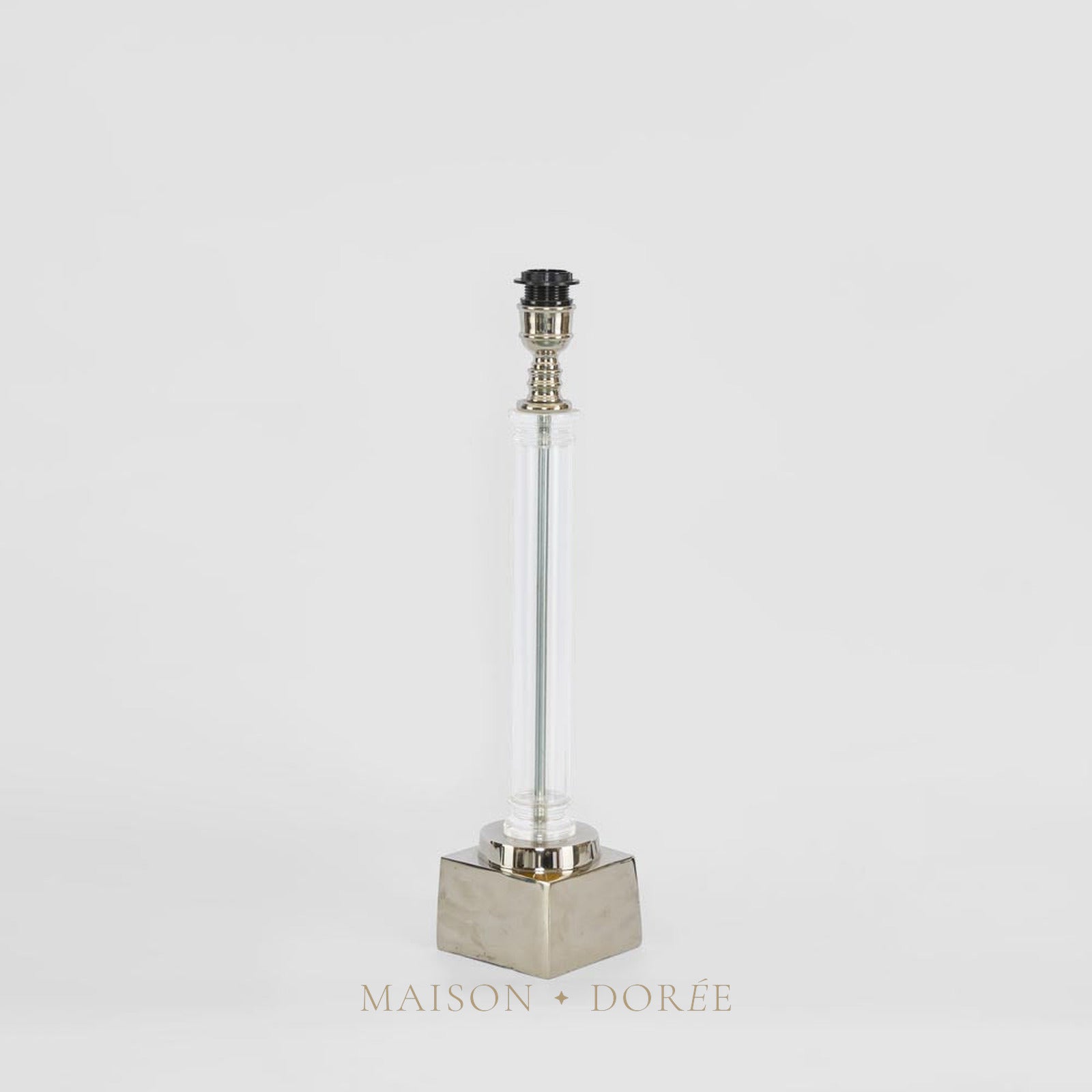 Rockpool Pillar Table Lamp Base Nickel- Base Only