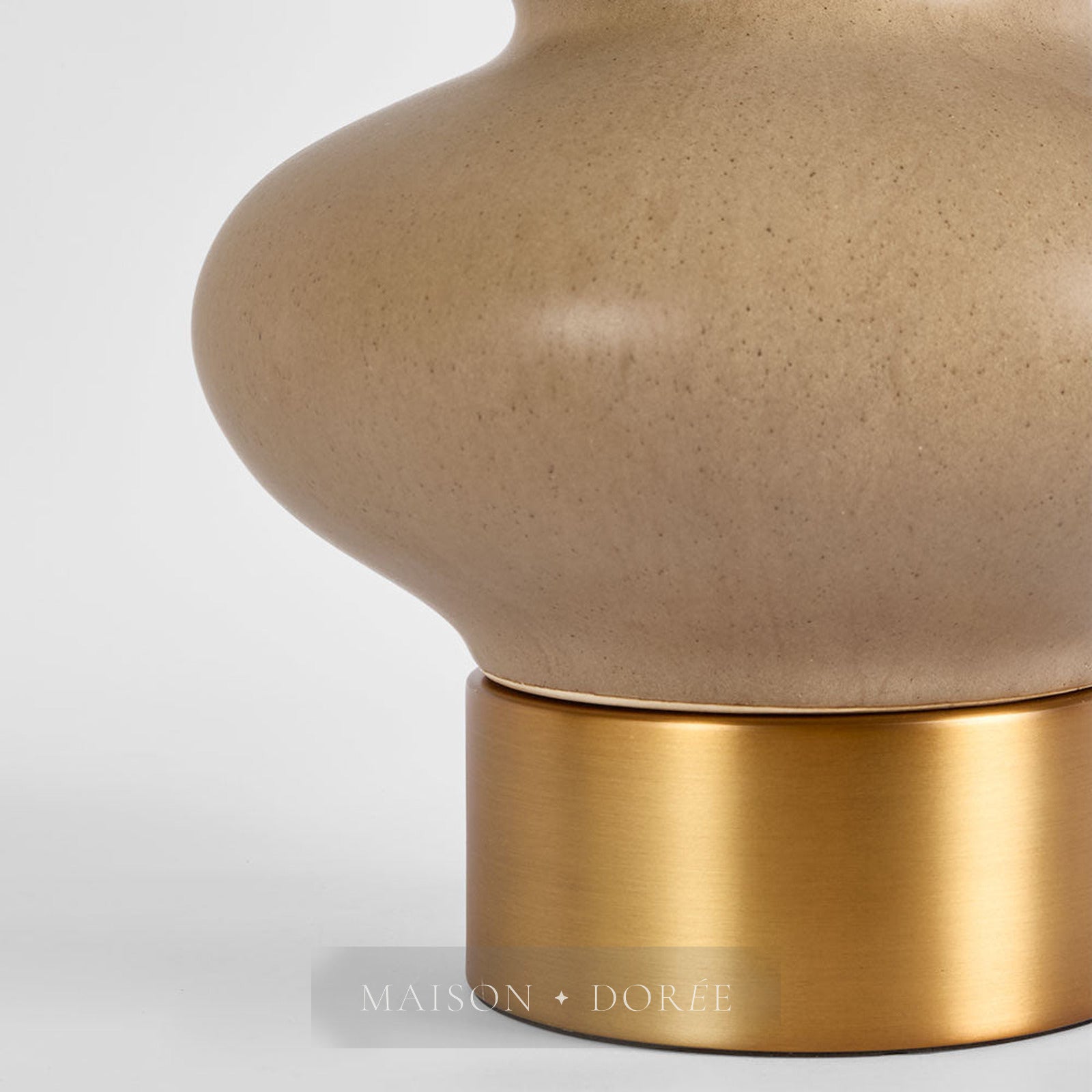Linden Sandstone Table Lamp & Linen Shade