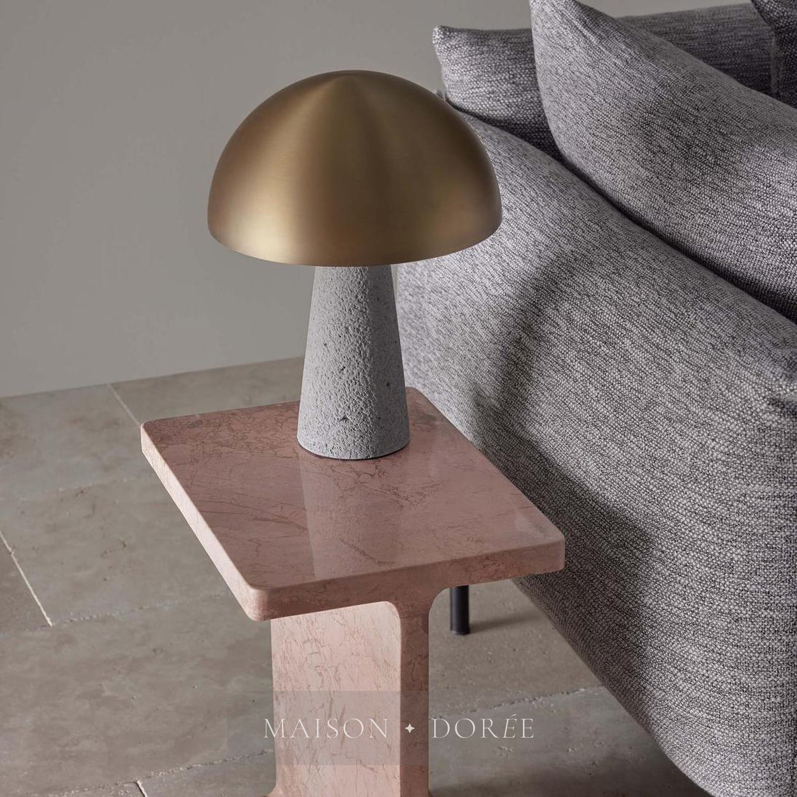 Degraves Concrete & Brass Table Lamp & Shade