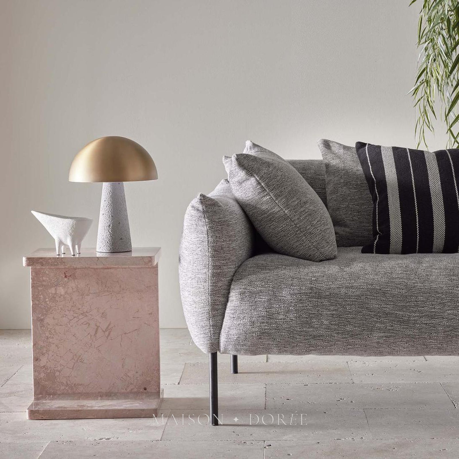 Degraves Concrete & Brass Table Lamp & Shade