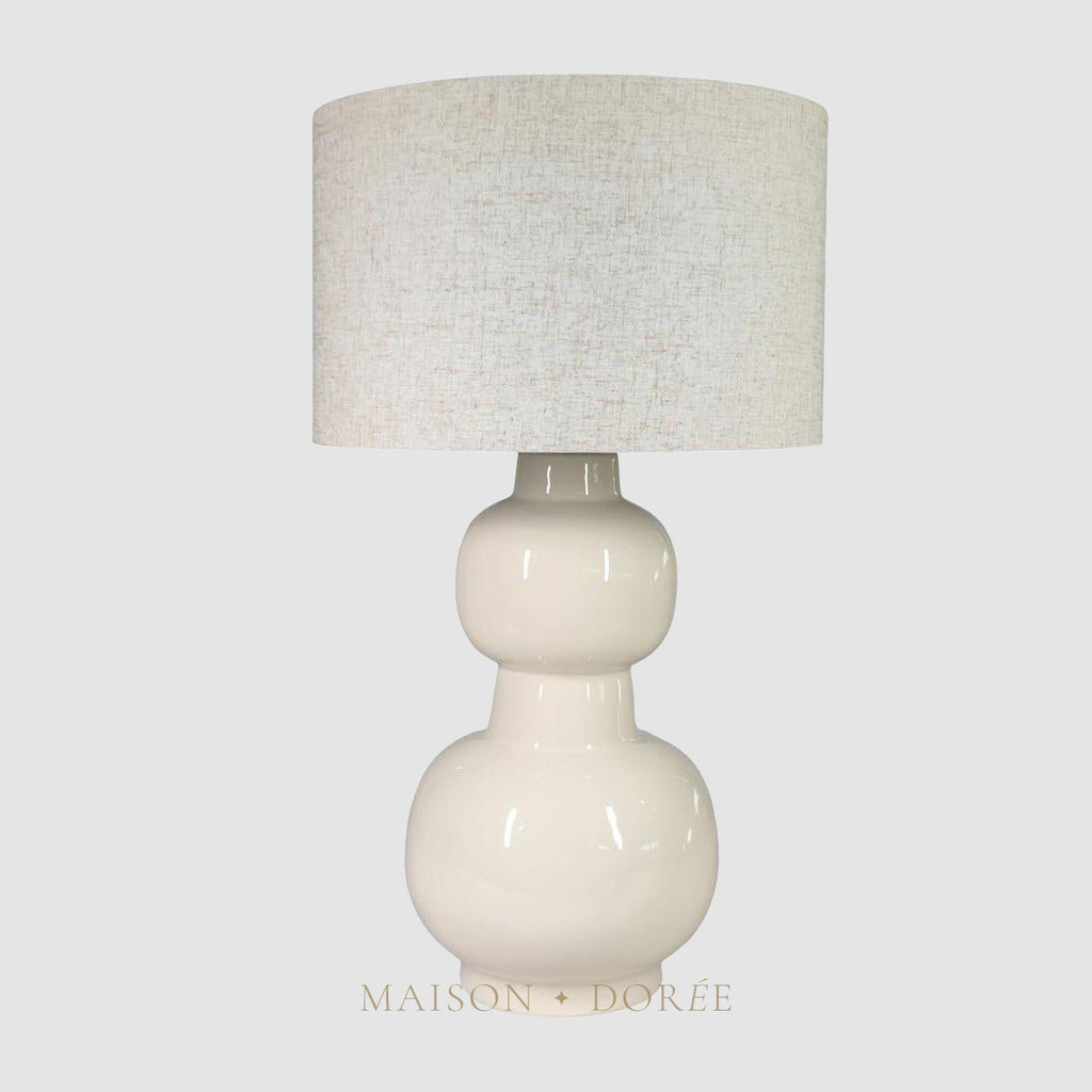 Candice Cream Table Lamp & Linen Shade