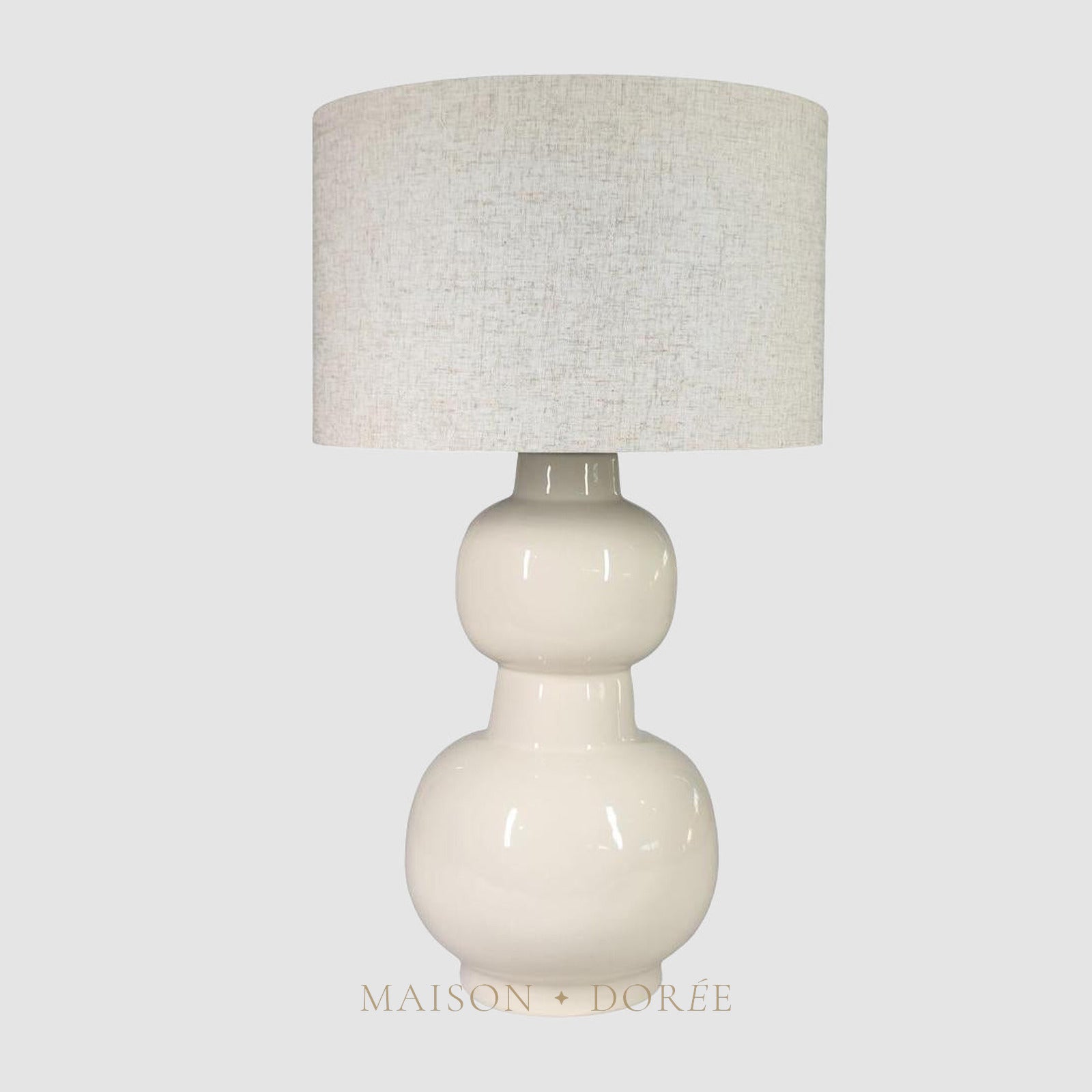 Candice Cream Table Lamp & Linen Shade