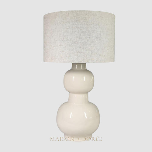 Candice Cream Table Lamp & Linen Shade
