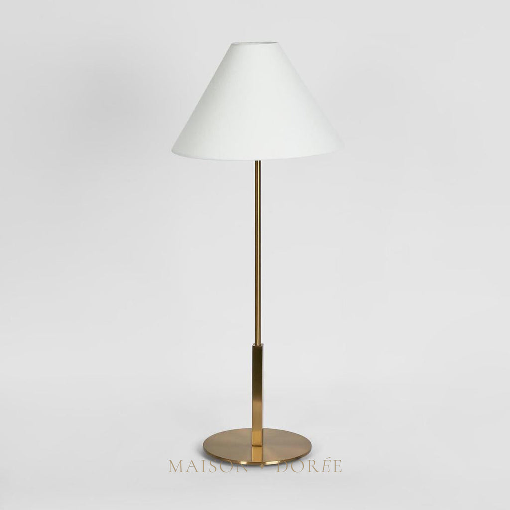 Alpine Table Lamp Antique Brass with shade