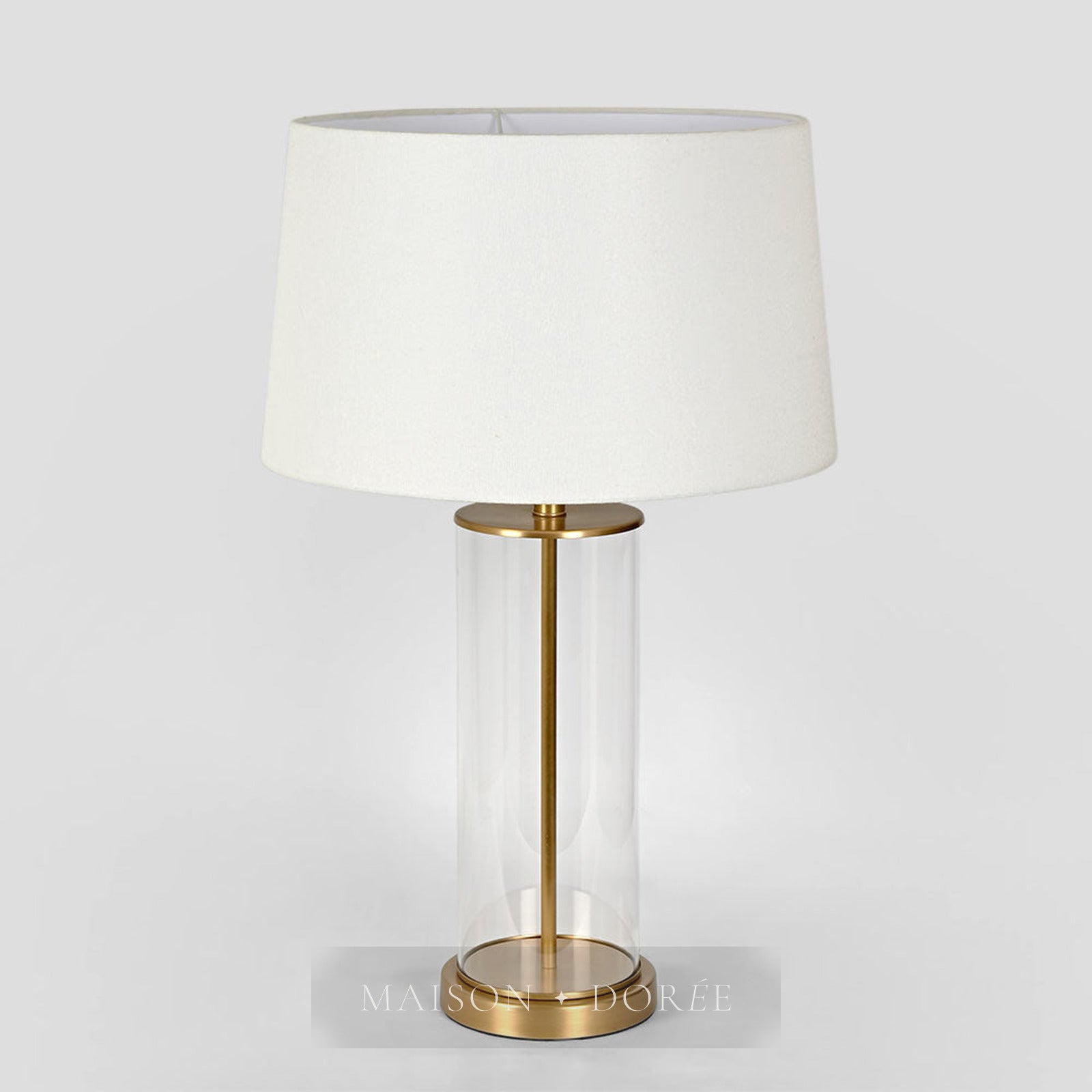 Iris Glass Table Lamp Base Antique Brass- Base Only