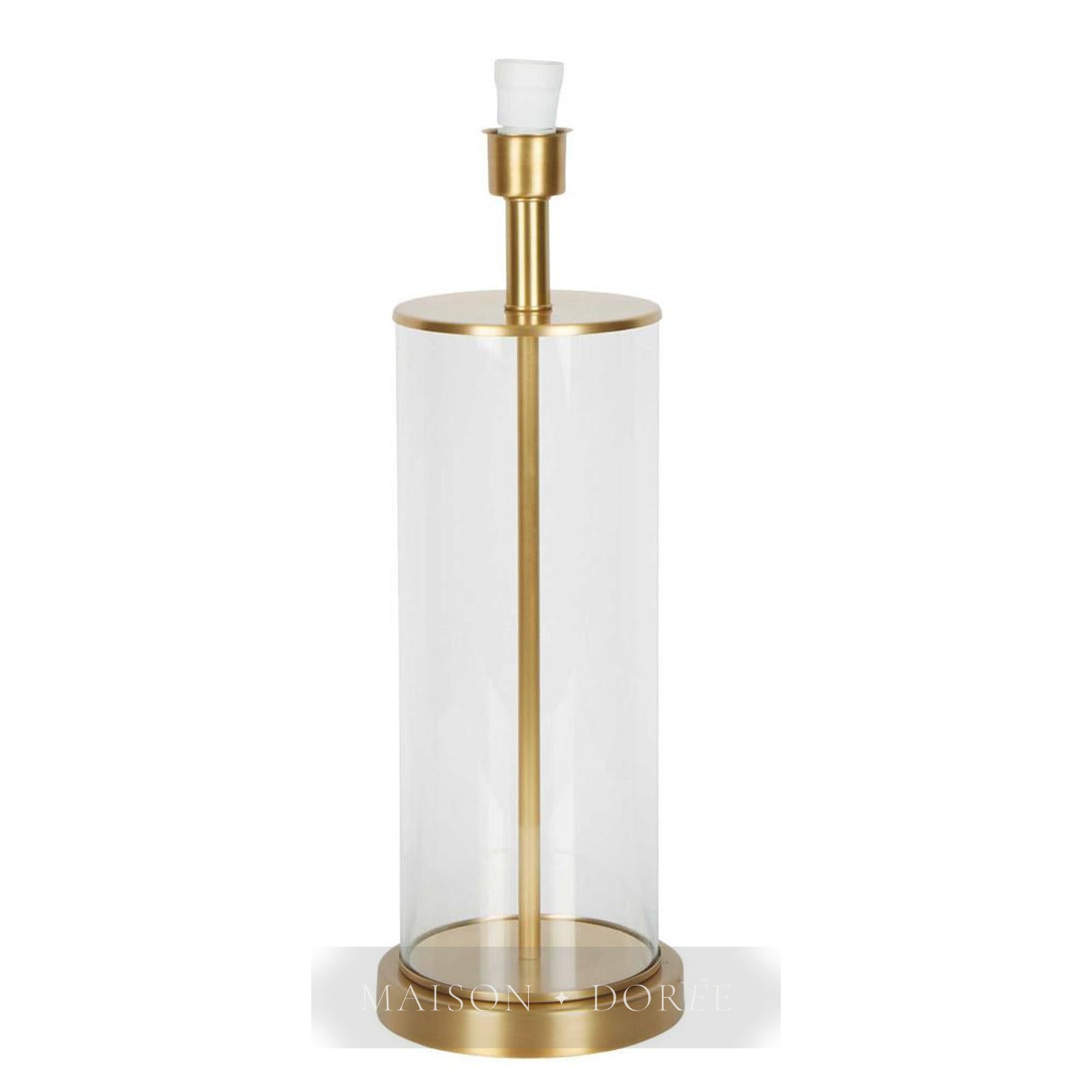 Iris Glass Table Lamp Base Antique Brass- Base Only
