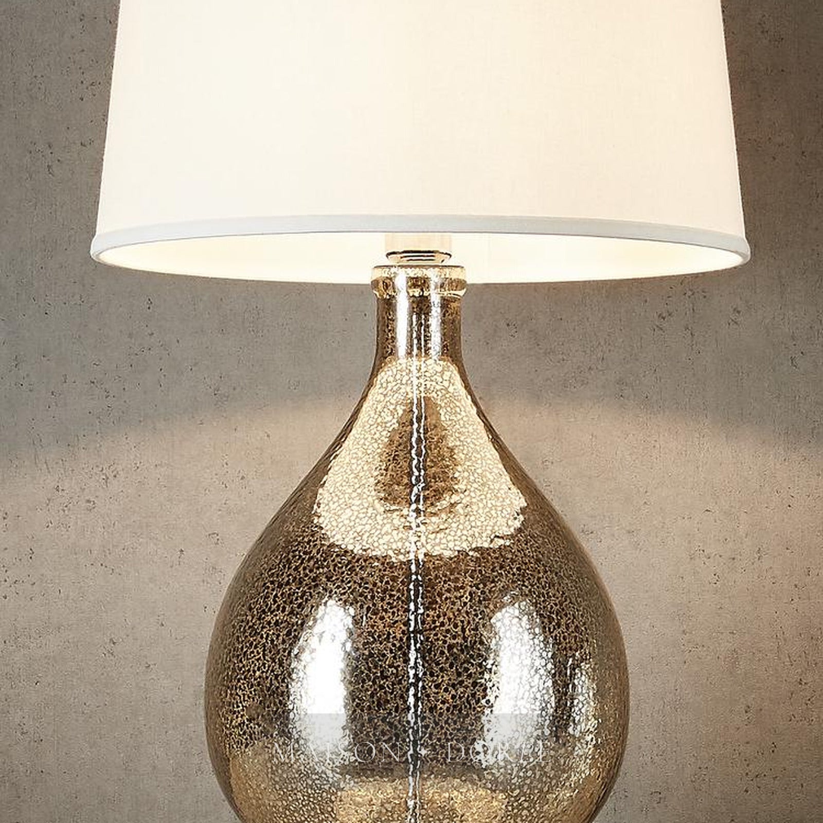Brompton Table Lamp with Linen Shade Silver