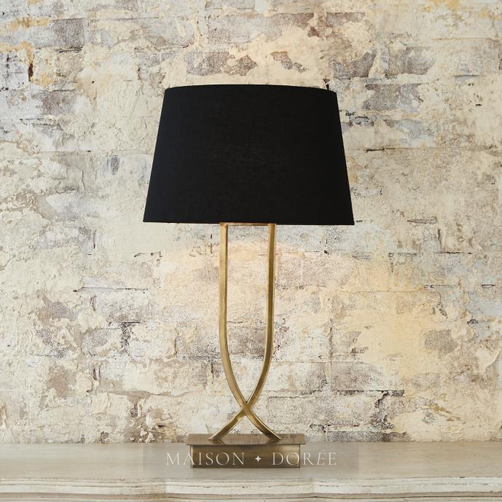 Southern Cross Table Lamp Base Antique Brass- Base Only