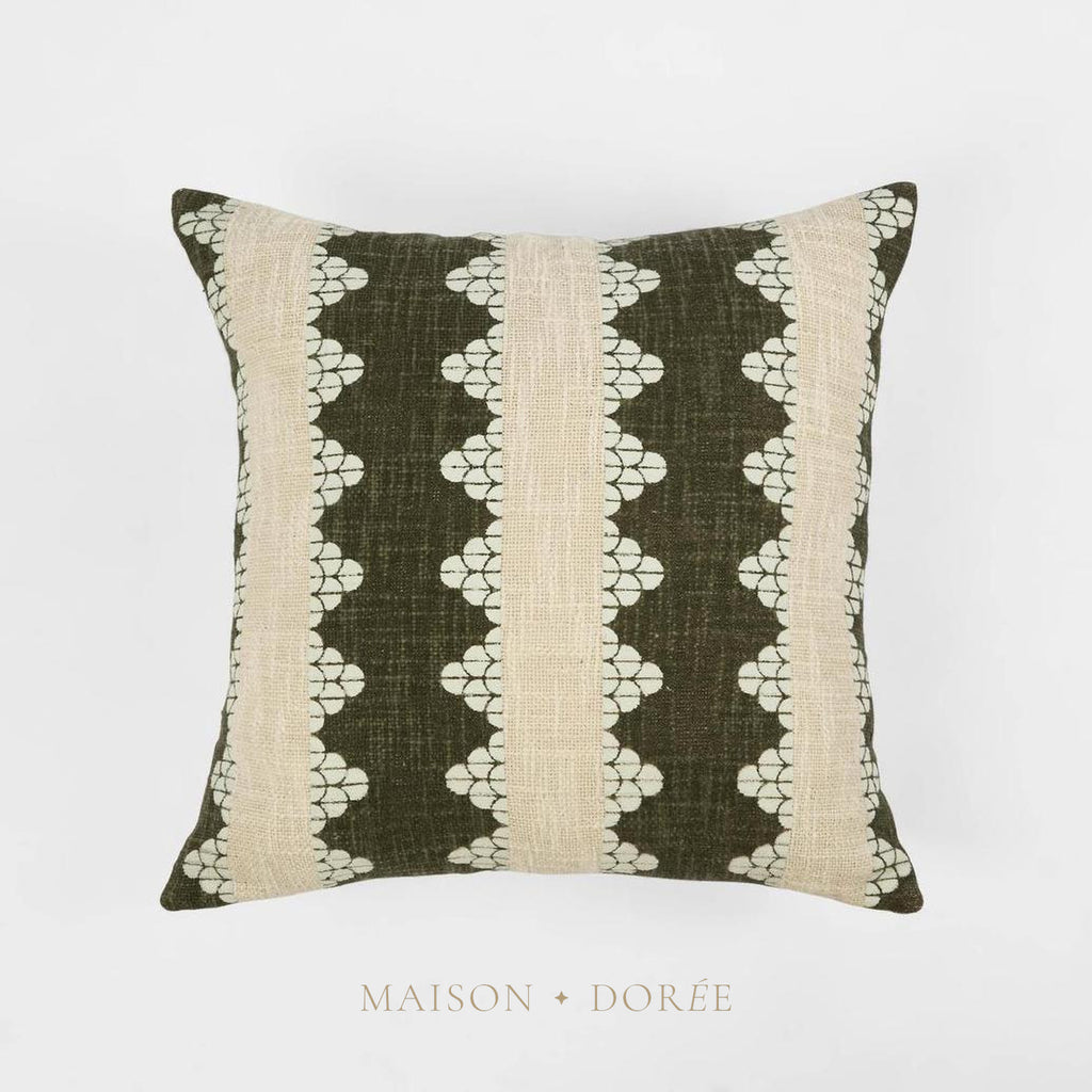 Cushion - Ellsbeth 50x50cm Green/White