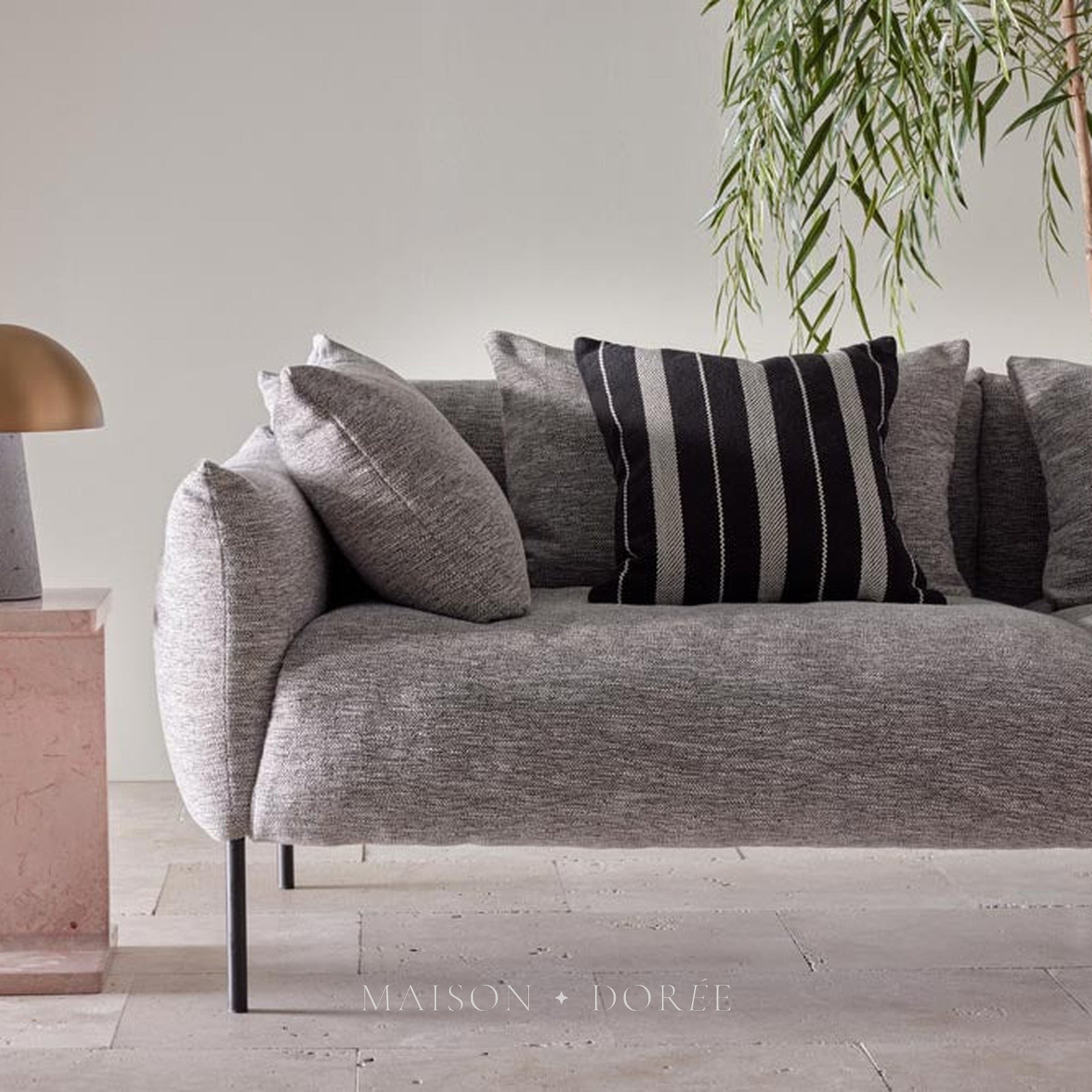 Cushion - Malik 50x50cm Black/White - view 3