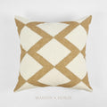Cushion - Hayfield 50x50cm White/Mustard
